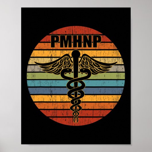 PMNHP Psychiatric Nurse Practitioner Medical Caduc Poster (Voorkant)