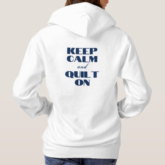 PMQG Dames Hoodie Houd Kalm En Quilt Aan (Achterkant)