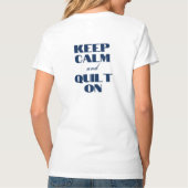 PMQG Vrouwen V-hals Shirt Blijf kalm en Quilt On (Achterkant)