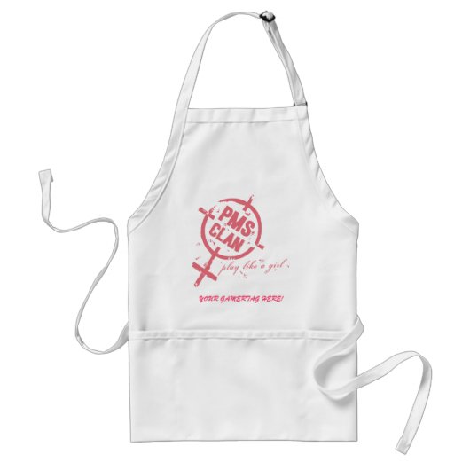 PMS Apron - Roze Logo Standaard Schort (Voorkant)