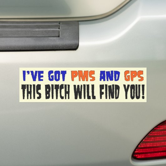 PMS EN GPS BUMPERSTICKER (Op auto)