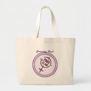 PMS-handtas - Paarse Logo 2 Grote Tote Bag