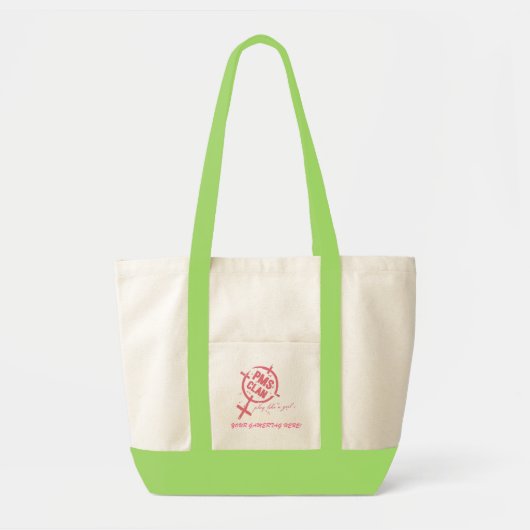 PMS-handtas - Roze Logo Tote Bag (Voorkant)