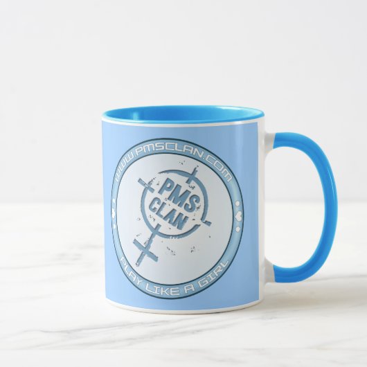 PMS-Mok - Blauw Logo 2 Mok (Rechts)