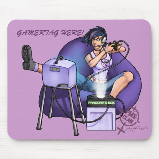 PMS Mousepad - Pandora's Box Paars Muismat (Voorkant)