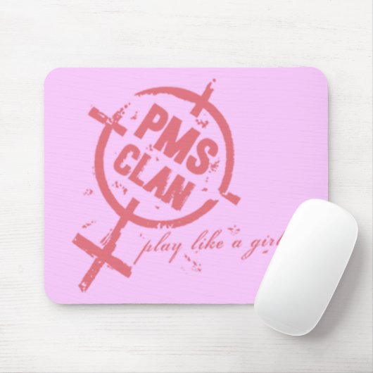 PMS Mousepad - Roze Logo Muismat (Met muis)