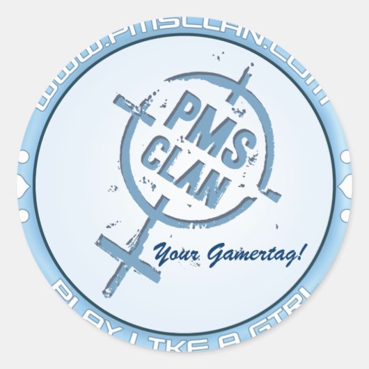 PMS Sticker - Blauw Logo 2 (Voorkant)