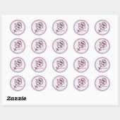 PMS Sticker- Paarse Logo 2 Ronde Sticker (Vel)