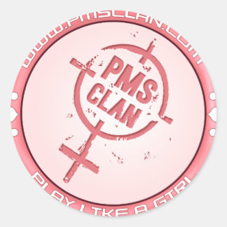 PMS Sticker- Roze Logo 2 Ronde Sticker