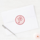 PMS Sticker- Roze Logo 2 Ronde Sticker (Envelop)
