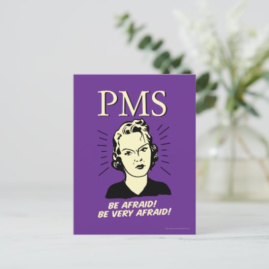 PMS: Wees bang Briefkaart (Staand voorkant)