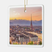 PMT001 TURIN bij zonsondergang, Piemonte, Italië, Keramisch Ornament (Links)