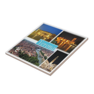 PMT003 VERONA, Mozaïek, Piemonte, Italië, Tegeltje