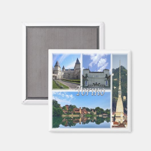 PMT004 TURIN - Mozaïek - Piemonte - Italië - Fridg Magneet (Voorkant / Achterkant)