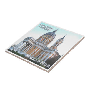 PMT007 TURIJN Basilica Superga, Italië, Tegeltje