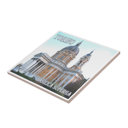 PMT007 TURIJN Basilica Superga, Italië, Tegeltje (Zijkant)