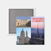 PMT011 TURIJN, Mozaïek, Piemonte, Italië, Koelkast Magneet (Voorkant / Achterkant)