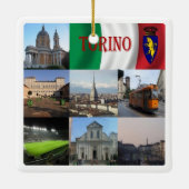 PMT012 TURIN, Mosaic, Piemonte, Italië; Keramisch Ornament (Achterkant)