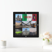 PMT012 TURIN, Mosaic, Piemonte, Italië; Vierkante Klok (Huis)