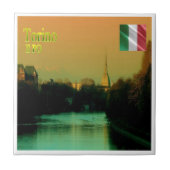 PMT014 TURIN River Po Piemonte, Italië, Tegeltje (Voorkant)