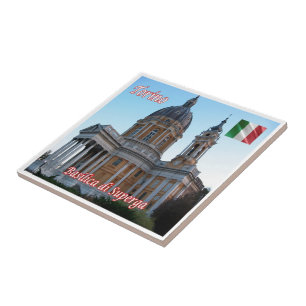 PMT018 TURIJN Basiliek van Superga, Italië, Tegeltje