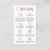 PMU Artist Tattoo After Care Instructions Roze Visitekaartje (Voorkant)