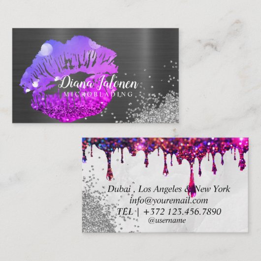 PMU MICROBLADING artiest Sparking Roos Business Ca Visitekaartje (Voorkant / Achterkant)