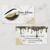 PMU Microblading Artiest Sparkling Zilver Goud Visitekaartje (Voorkant / Achterkant)