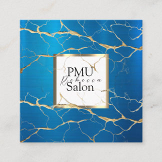 PMU Salon Kleurrijke Typografie Moderne permanente Vierkante Visitekaartje