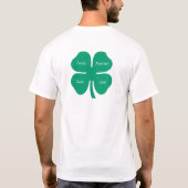 PMYC 4 Leaf Clover achteraan. 4 Leaf Clover op rug T-shirt (Achterkant)