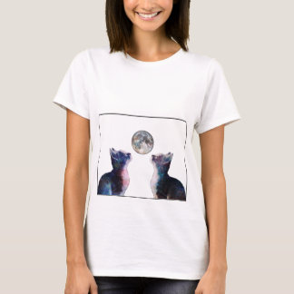 PN 38 Katten Kijken Naar De Maan T-shirt