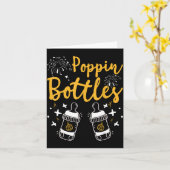 Pn Bottles For New Year Cu Er Nurse Christmas Baub Kaart (Gele Bloem)