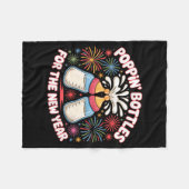 Pn Bottles For The New Year Funny Baby Milk Toast Fleece Deken (Voorkant (Horizontaal))