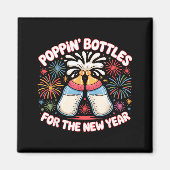 Pn Bottles For The New Year Funny Baby Milk Toast Magneet (Voorkant)