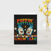 Pn’ Bottles For The New Year Funny Nurse Medical G Kaart (Gele Bloem)