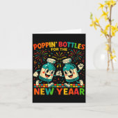 Pn’ Bottles For The New Year Funny Nurse Medical G Kaart (Gele Bloem)