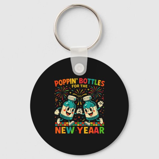 Pn’ Bottles For The New Year Funny Nurse Medical G Sleutelhanger (Voorkant)