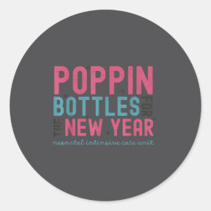Pn Flessen Voor Het Nieuwe Jaar, Verloskundige Oud Ronde Sticker