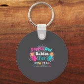 Pn' Out Baby's Voor Het Nieuwe Jaar Bevalling &amp Sleutelhanger (Voorkant)