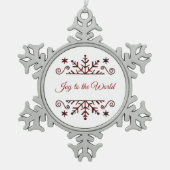 Pneembaar snowflake tin sneeuwvlok ornament (Voorkant)