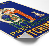 Pneu Hutchinson Vintage Poster jaren 1910 (Hoek)