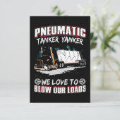 PNEUMATISCHE vrachtwagenchauffeur Kaart (Staand voorkant)