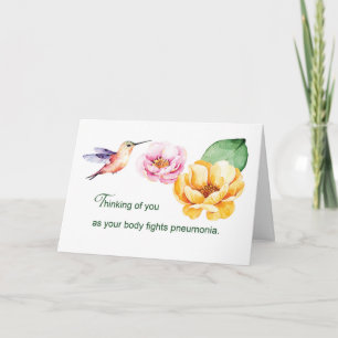 Pneumonie Denken aan je Bloemen Kaart