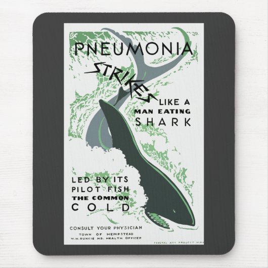 Pneumonie stakingen muismat (Voorkant)