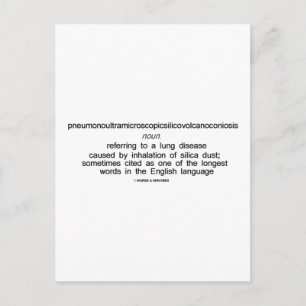 Pneumonoultramicroscopische silicovolcanoconiose briefkaart