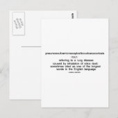 Pneumonoultramicroscopische silicovulkanoconiose briefkaart (Voorkant / Achterkant)