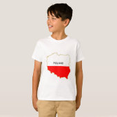 Png Poolse kaart T-shirt (Voorkant volledig)