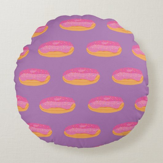 Pnk Donuts Rond Kussen (Voorkant)