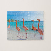 Pnk flamingos puzzel legpuzzel (Horizontaal)