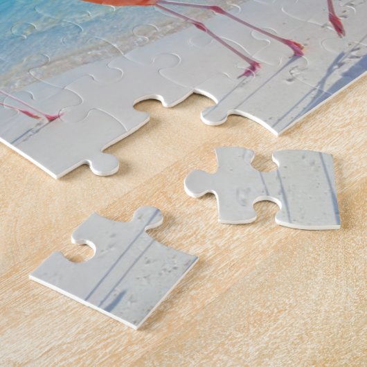 Pnk flamingos puzzel legpuzzel (Zijkant)